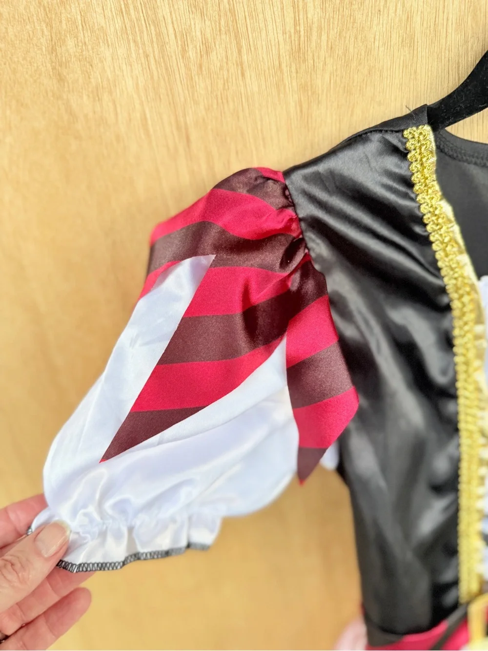 Kids Pirate Costume Dress - Black, Red & White